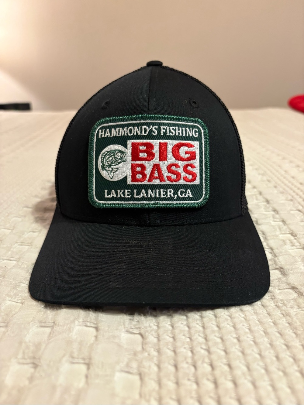 Hammond's Fishing Big Bass Black Patch Trucker Hat